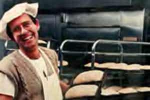 chef baking in kitchen