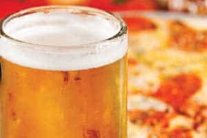 beer and pizza